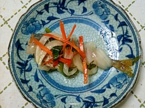 骨まで食べちゃお、まめアジの南蛮漬け